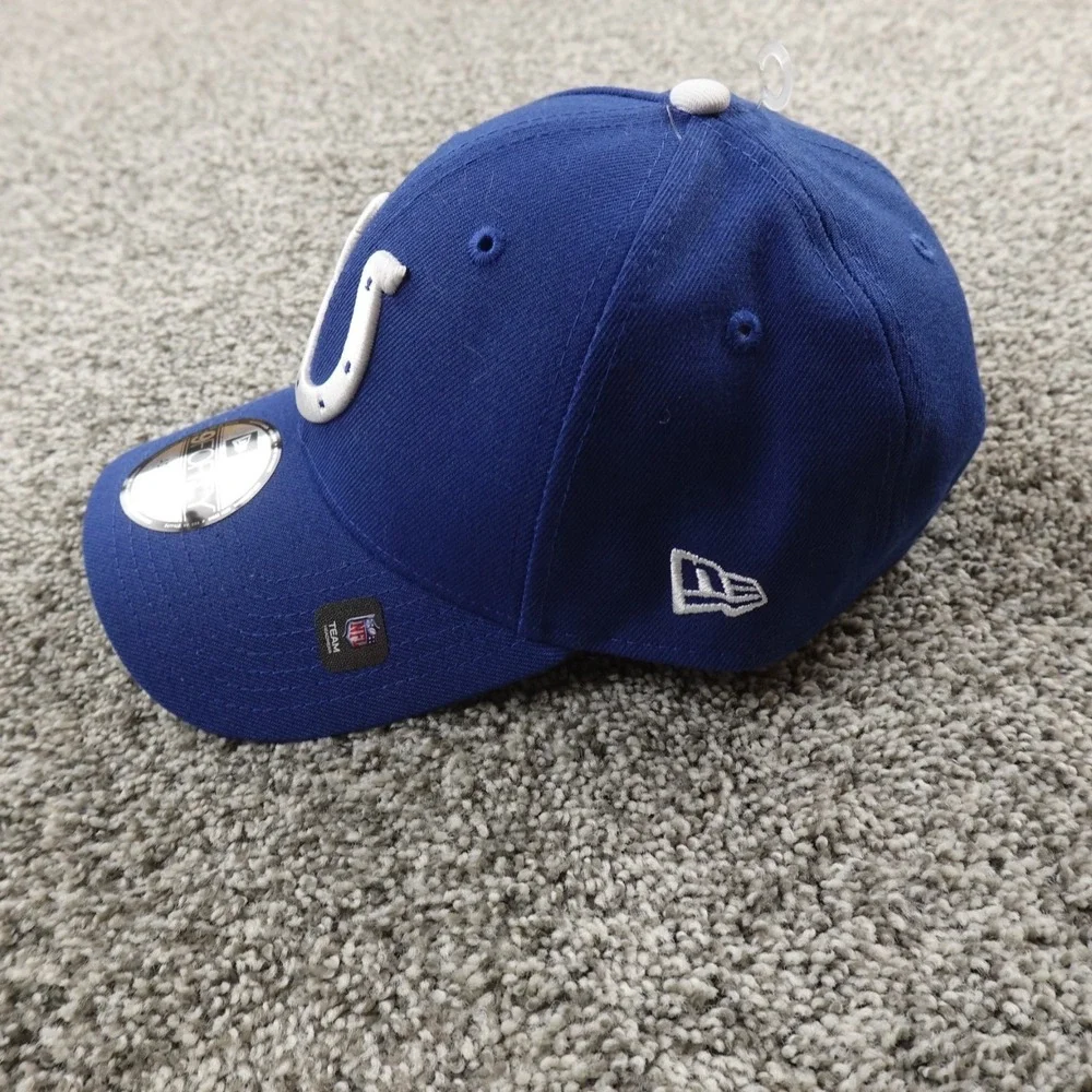 NEW Indianapolis Colts‎ Hat Cap Strap Back Blue Logo NFL Football New Era Mens